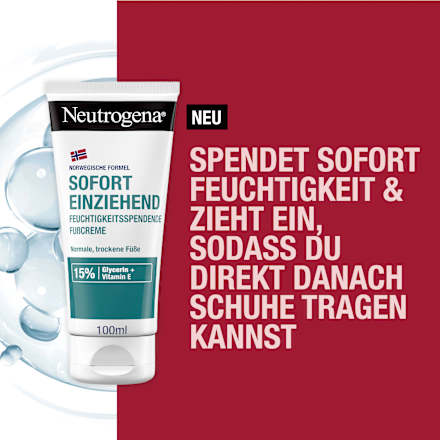 Fußcreme sofort einziehend für trockene Haut Neutrogena