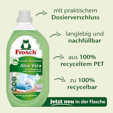 Vollwaschmittel Flüssig Aloe Vera   Frosch
