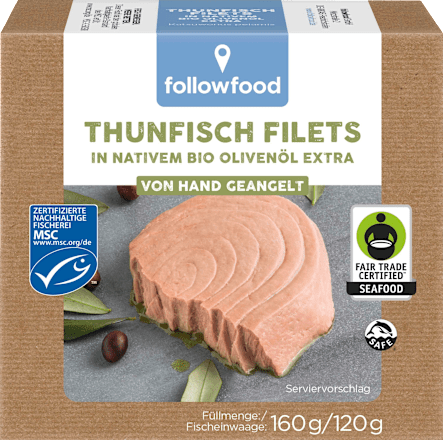 Thunfisch Filets, in nativem Bio-Olivenöl extra followfish
