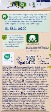 nature menstrualne perive gaćice s čipkom, veličina S Jessa