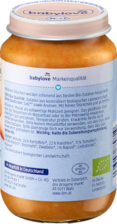 Menü Kartoffeltopf mit Rindergulasch ab dem 8. Monat babylove