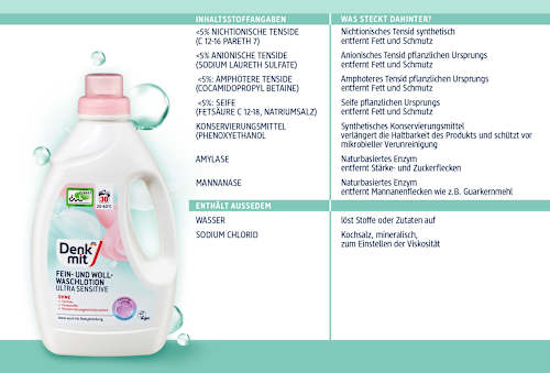 Препарат за пране на фини и вълнени тъкани Ultra Sensitive Denkmit