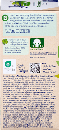 Pralne menstrualne spodnjice Nature, velikost M, črne Jessa