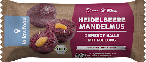 Nutbutter Bites Heidelbeere und Mandel followfood