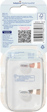 Ciuccio simmetrico in silicone 0-2 mesi babylove