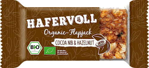 Müsliriegel Organic-Flapjack Cocoa Nib & Hazelnut HAFERVOLL