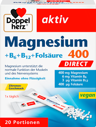 aktiv Magnezijum + B6 + B12 + folna kiselina direkt kesice Doppelherz