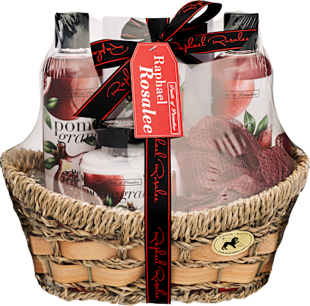 Gránátalmás ajándékcsomag kosárban RAPHAEL ROSALEE