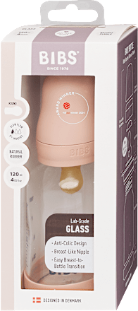 Cumisüveg szett, 120 ml, rózsaszín BIBS