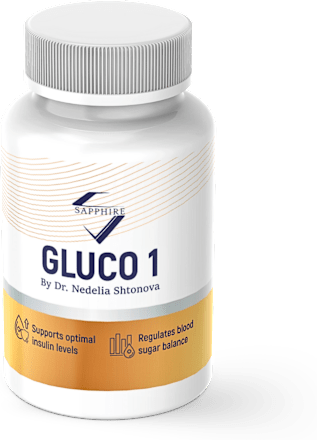 Капсули Gluco 1, контрол на кръвната захар SAPPHIRE