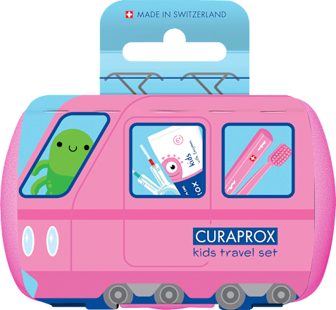 Potovalni set za otroke Kids – roza CURAPROX