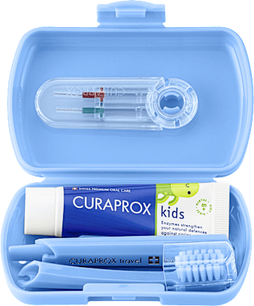 Potovalni set za otroke Kids – moder CURAPROX
