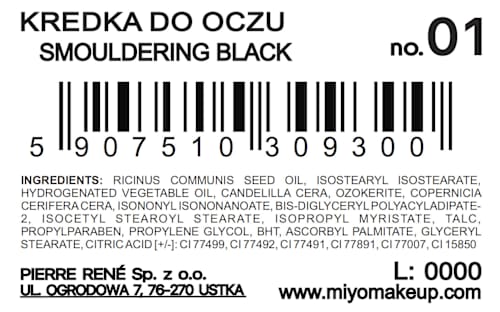 Kredka do oczu Eyeperspective Liner 01 Smouldering Black  Miyo