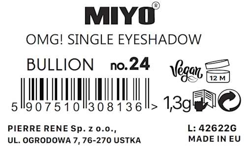 Cień do powiek OMG! Check Me Up Creme De La Creme Shimmer Eyeshadow 24 Bullion Miyo