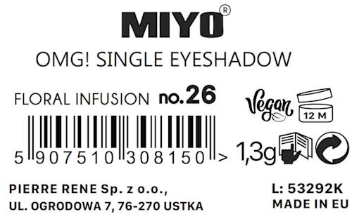 Cień do powiek OMG! Check Me Up Creme De La Creme Shimmer Eyeshadow 26 Floral Infusion Miyo