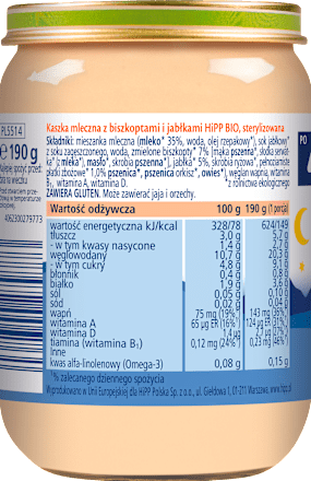 Kaszka mleczna z biszkoptami i jabłkami BIO HiPP