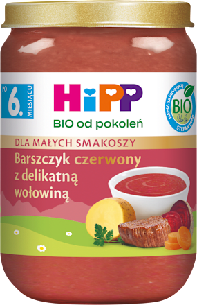 Barszczyk czerwony z delikatną wołowiną BIO HiPP