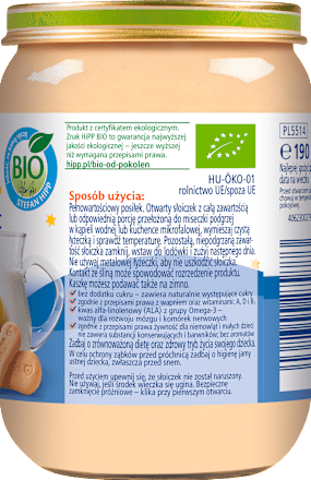 Kaszka mleczna z biszkoptami i jabłkami BIO HiPP