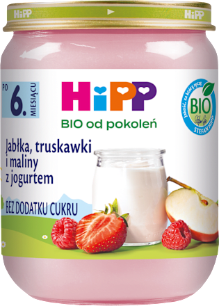 Truskawki i maliny z jogurtem BIO HiPP