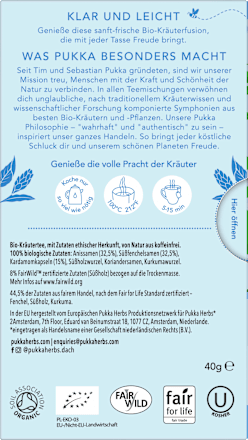 Kräutertee "After Dinner" mit Fenchel, Anis & Kardamom (20 Beutel)  pukka