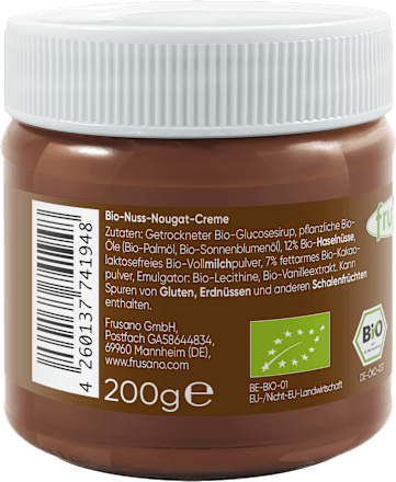 Schokoaufstrich, Nuss-Nougat Frusano