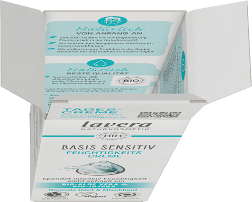 Gesichtscreme Basis Sensitiv Feuchtigkeit lavera NATURKOSMETIK