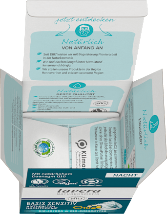 Anti Falten Nachtcreme Q10 Basis Sensitiv lavera NATURKOSMETIK