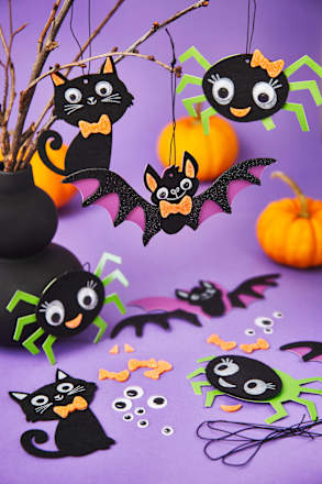 Bastelset Halloween Moosgummi-Figuren zum Aufhängen Dekorieren & Einrichten