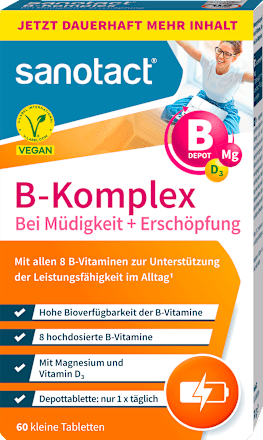 B-Komplex + Magnesium + Vitamin D3 Tabletten sanotact