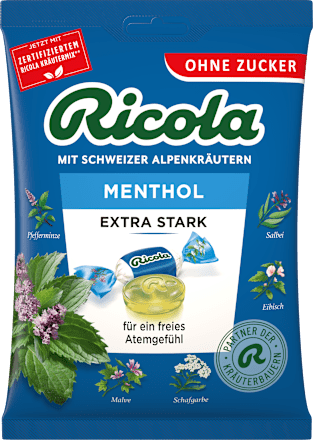 Extra mentol gyógynövény cukorka Ricola