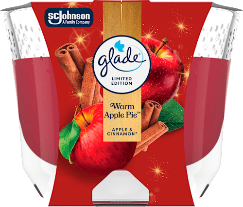 Dišeča sveča v kozarcu Warm Apple Pie glade
