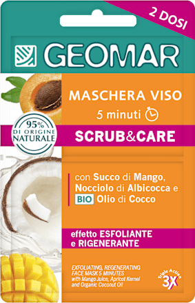 Maschera viso 5 minuti esfoliante illuminante GEOMAR