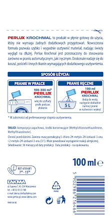 Krochmal do tkanin, saszetka PERLUX