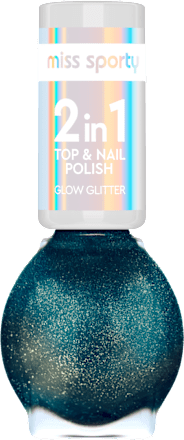 Fedőlakk, Glow Glitter - Nr. 070 Navy miss sporty