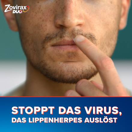 Zovirax Duo Creme bei Lippenherpes. 5 % Aciclovir, 1 % Hydrocortison Tube Zovirax