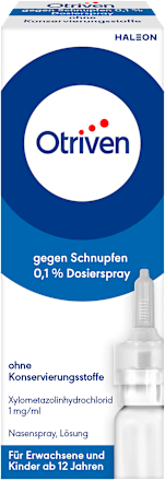 Otriven gegen Schnupfen 0,1 % Dosierspray ohne Konservierungsstoffe Otriven