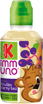 immuno nápoj s příchutí hruška a černý bez Kubík