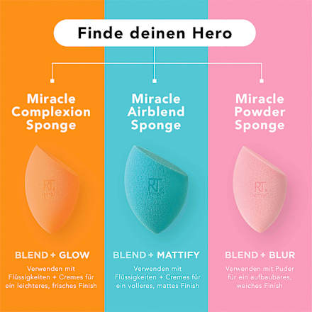 Make-Up Schwamm Miracle Complexion mit  Case REAL TECHNIQUES