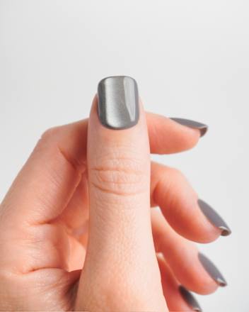 Künstliche Nägel Press Ons Short Square Glass Grey Doonails