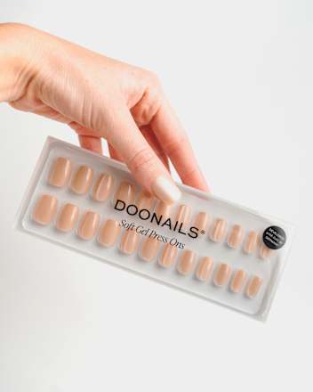 Künstliche Nägel Press Ons Short Square Glass Nude Doonails
