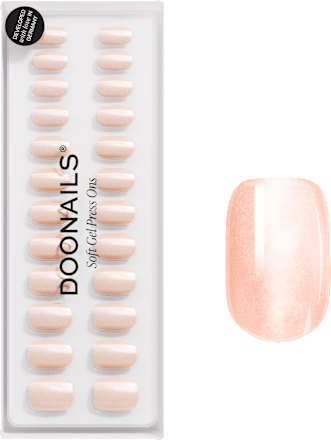 Künstliche Nägel Press Ons Short Square Glass Nude Doonails
