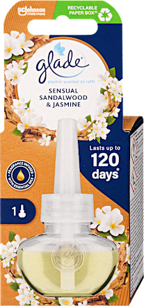 Elektromos légfrissítő készülék utántöltő Bali szantálfa és jázmin glade