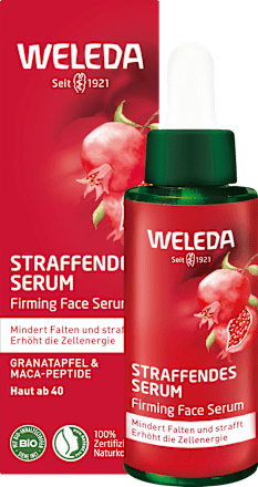 Bőrfeszesítő nappali arckrém gránátalmával és maca peptidekkel WELEDA