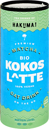 Bio matcha kávés-kókuszos zabital HAKUMA