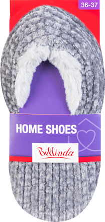 HOME SHOES domácí obuv, velikost 36-37 světle šedá, 1 pár Bellinda