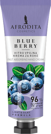 Hitro vpojna krema za roke Blueberry AFRODITA