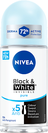 Black&White Invisible Pure deo roll-on NIVEA