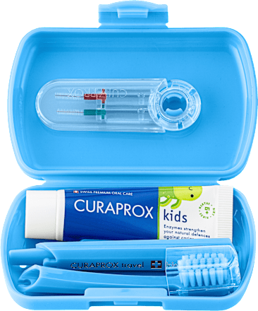 Potovalni set za otroke Kids – moder CURAPROX