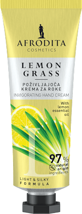Poživljajoča krema za roke Lemongrass AFRODITA