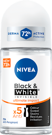 Black & White INVISIBLE ultimate impact antiperspirant deo roll-on NIVEA